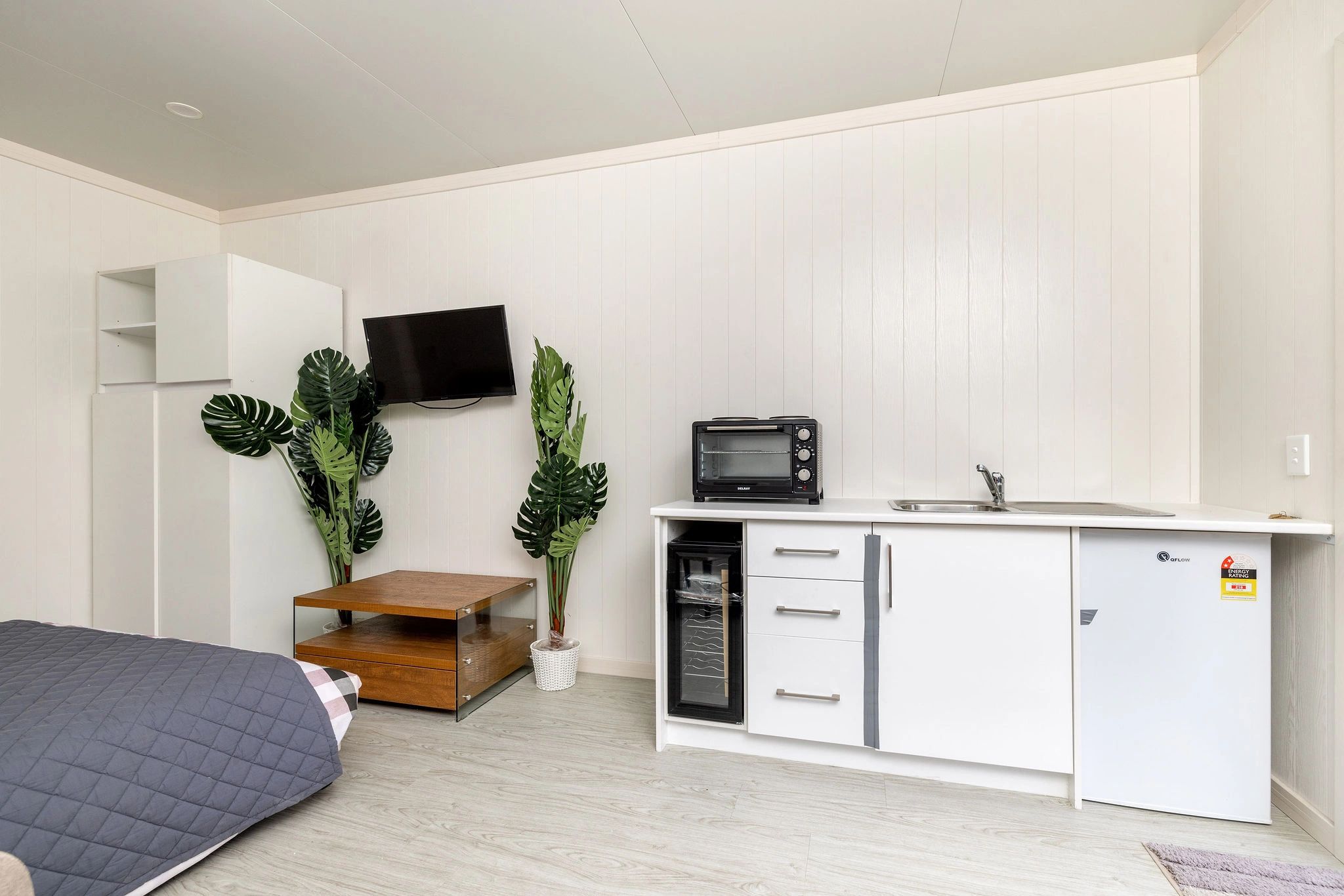Self-contained studio bathroom