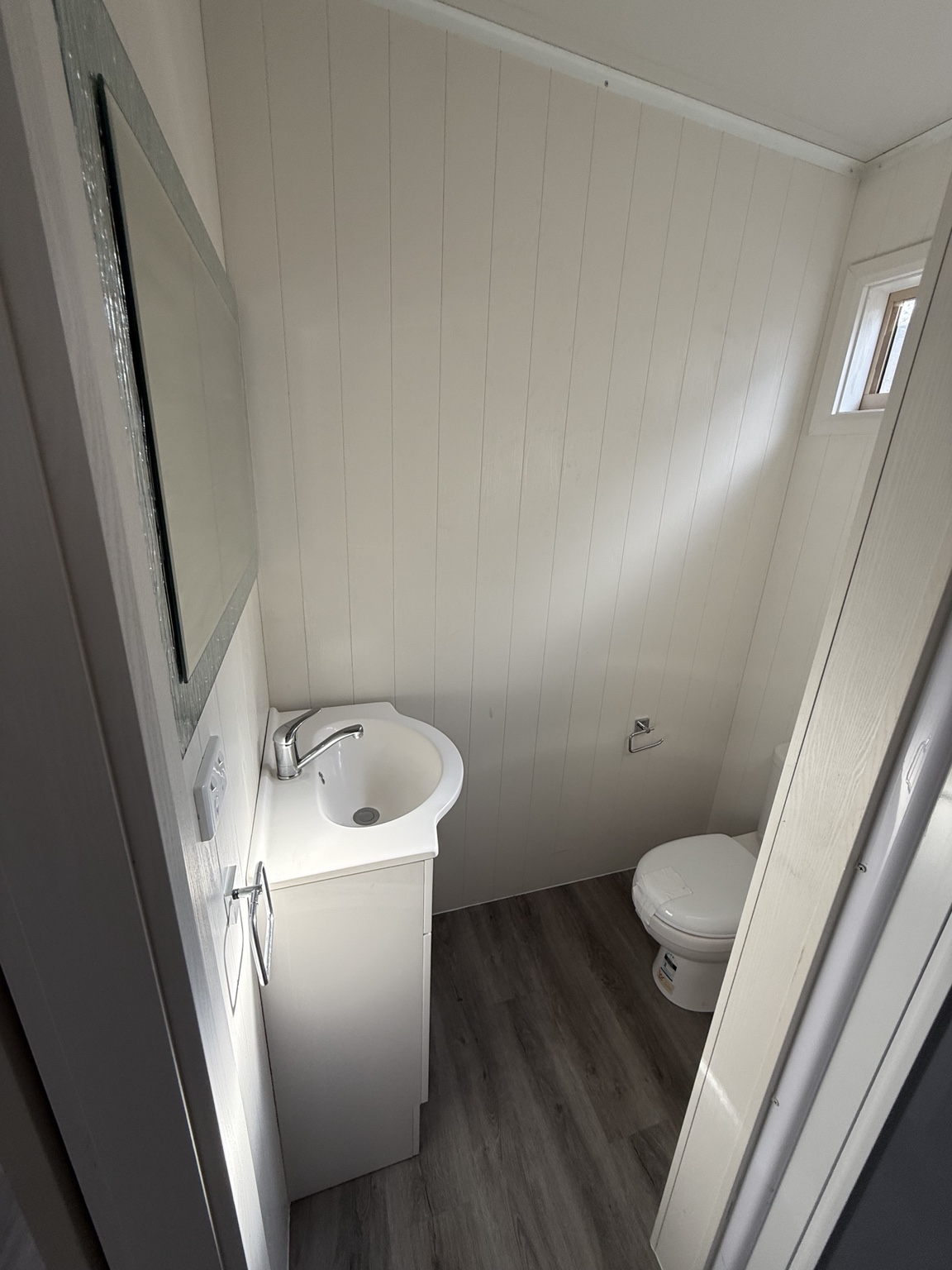 Private bathroom inside portable worker accommodation